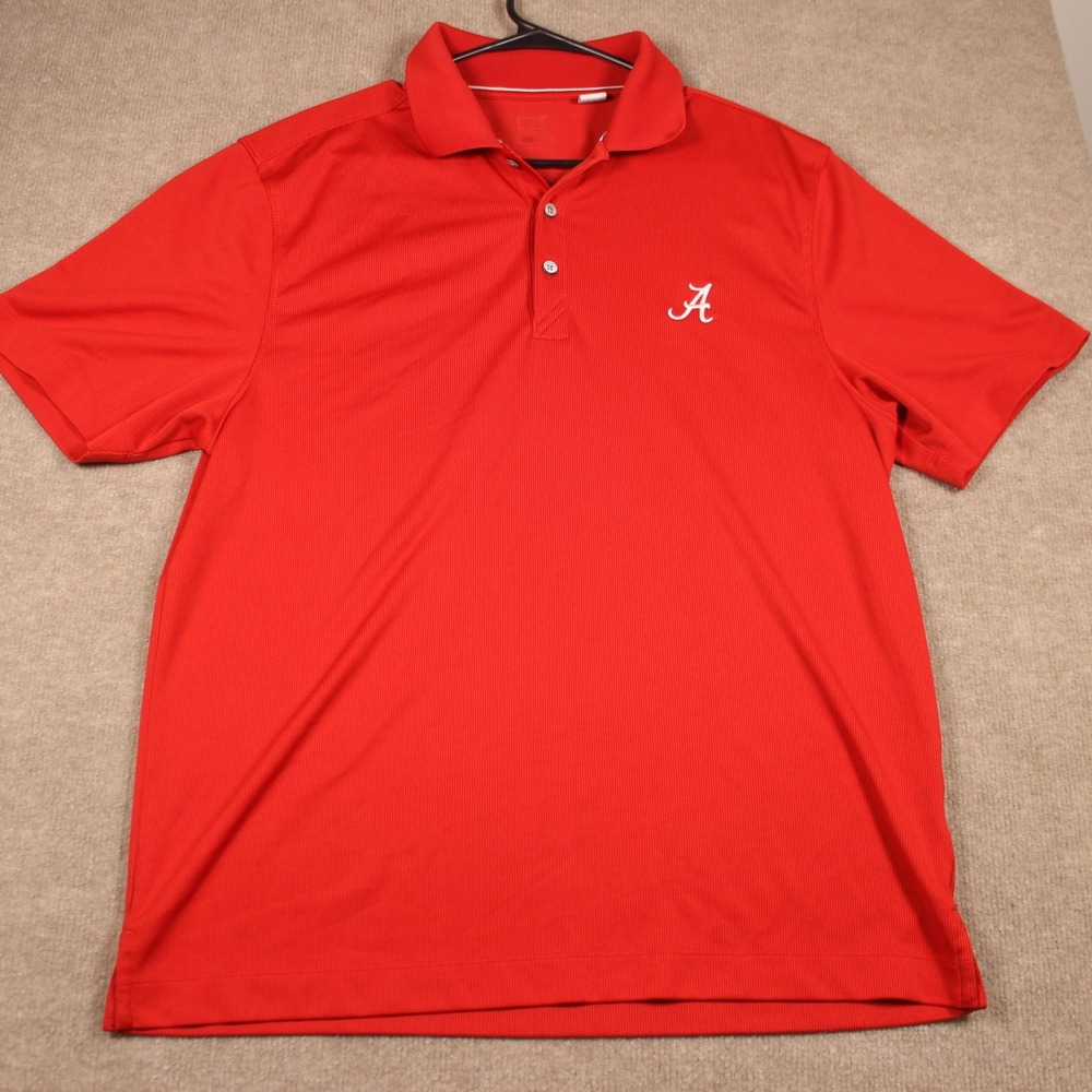 Cutter & Buck Alabama Crimson Tide Mens Medium Red Short Sleeve Polo Shirt